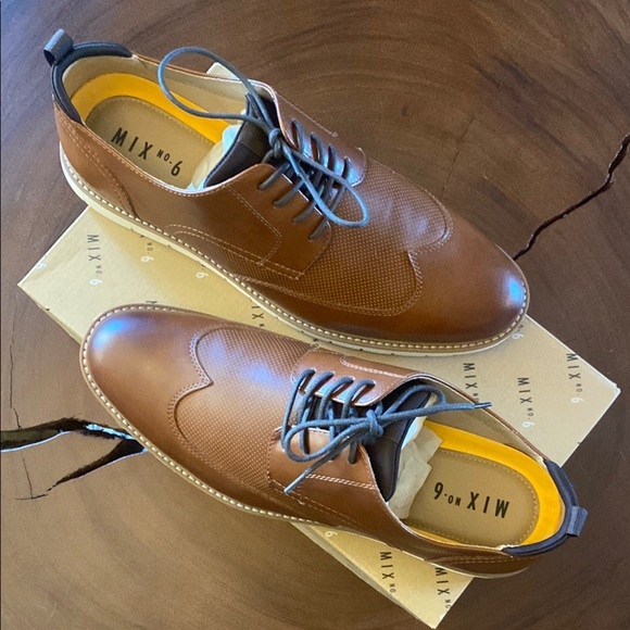 Mix No. 6 Men's Cognac Oxford Shoes/ Size 13M/ NWT - Picture 2 of 7